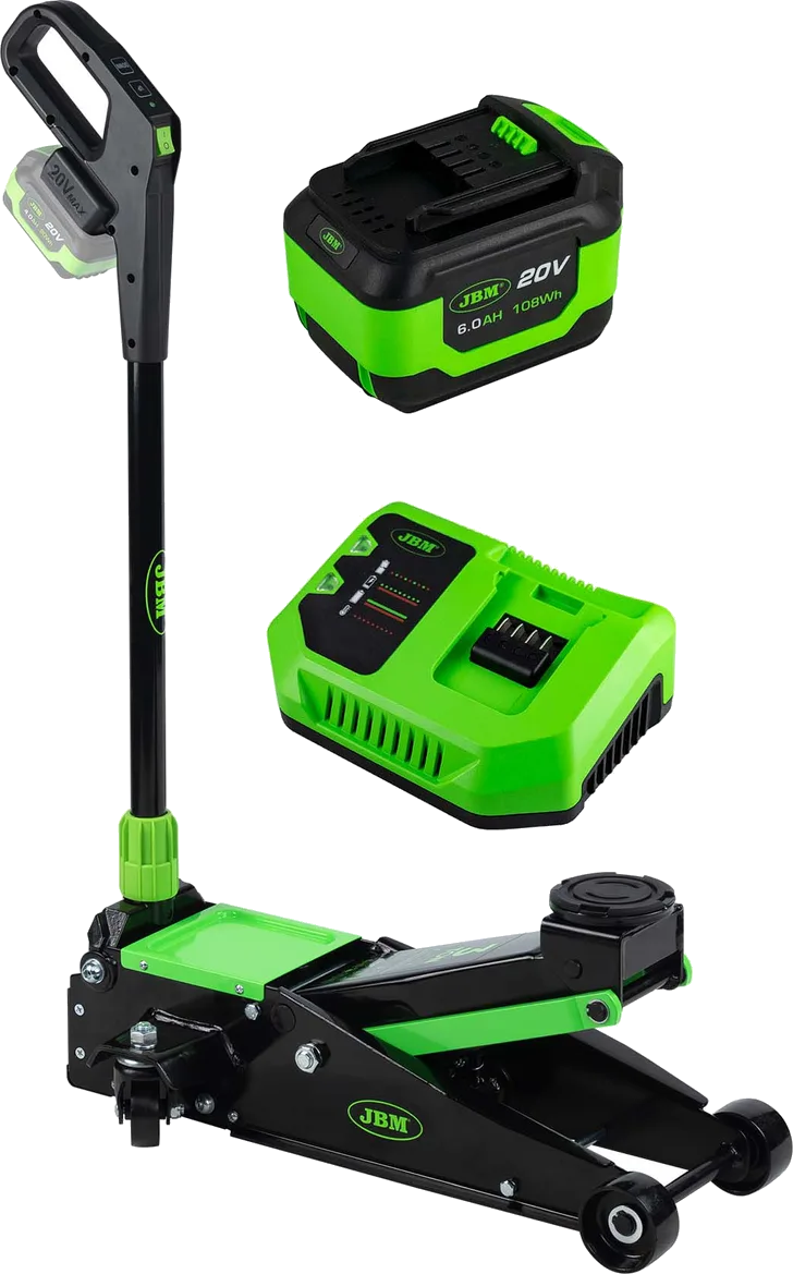 Battery-Powered Hydraulic Garage Jack 3 Ton, Battery and Charger Included