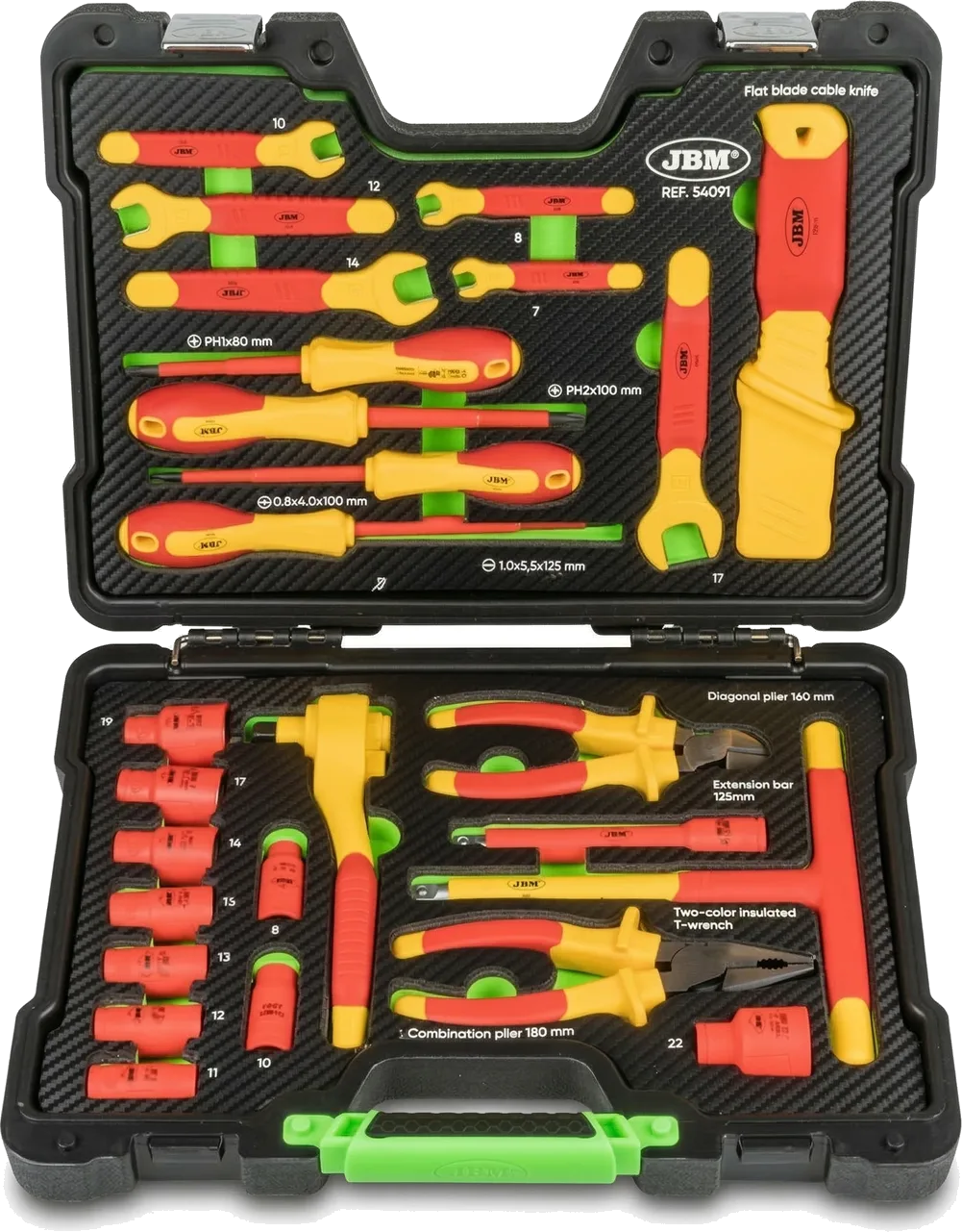 JBM VDE Insulated Tool Kit, 26 Pieces, in Case