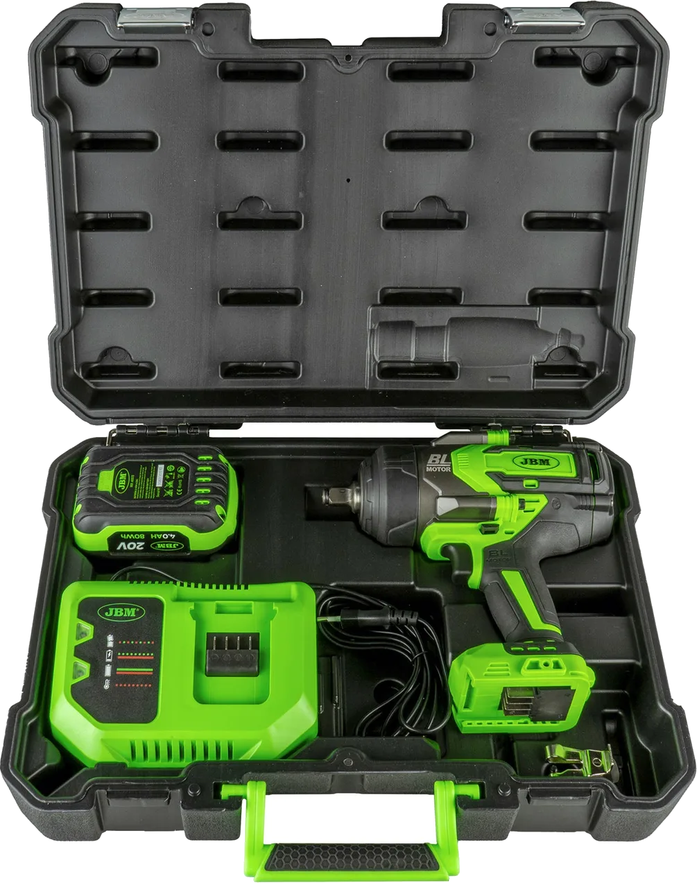 JBM Cordless Impact Wrench Kit 1/2 Inch, 1300 Nm, with Case