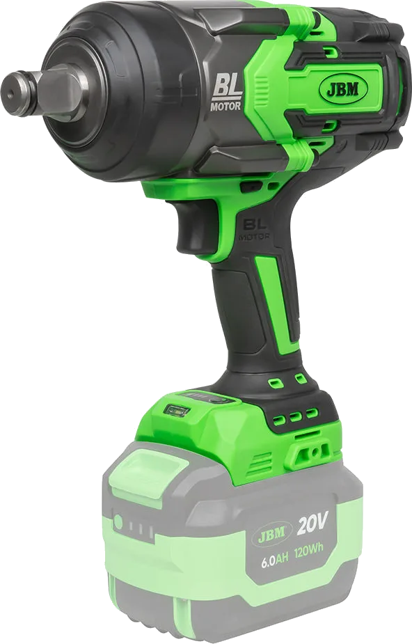 JBM Brushless Cordless Impact Wrench 3/4 Inch, 1800 Nm