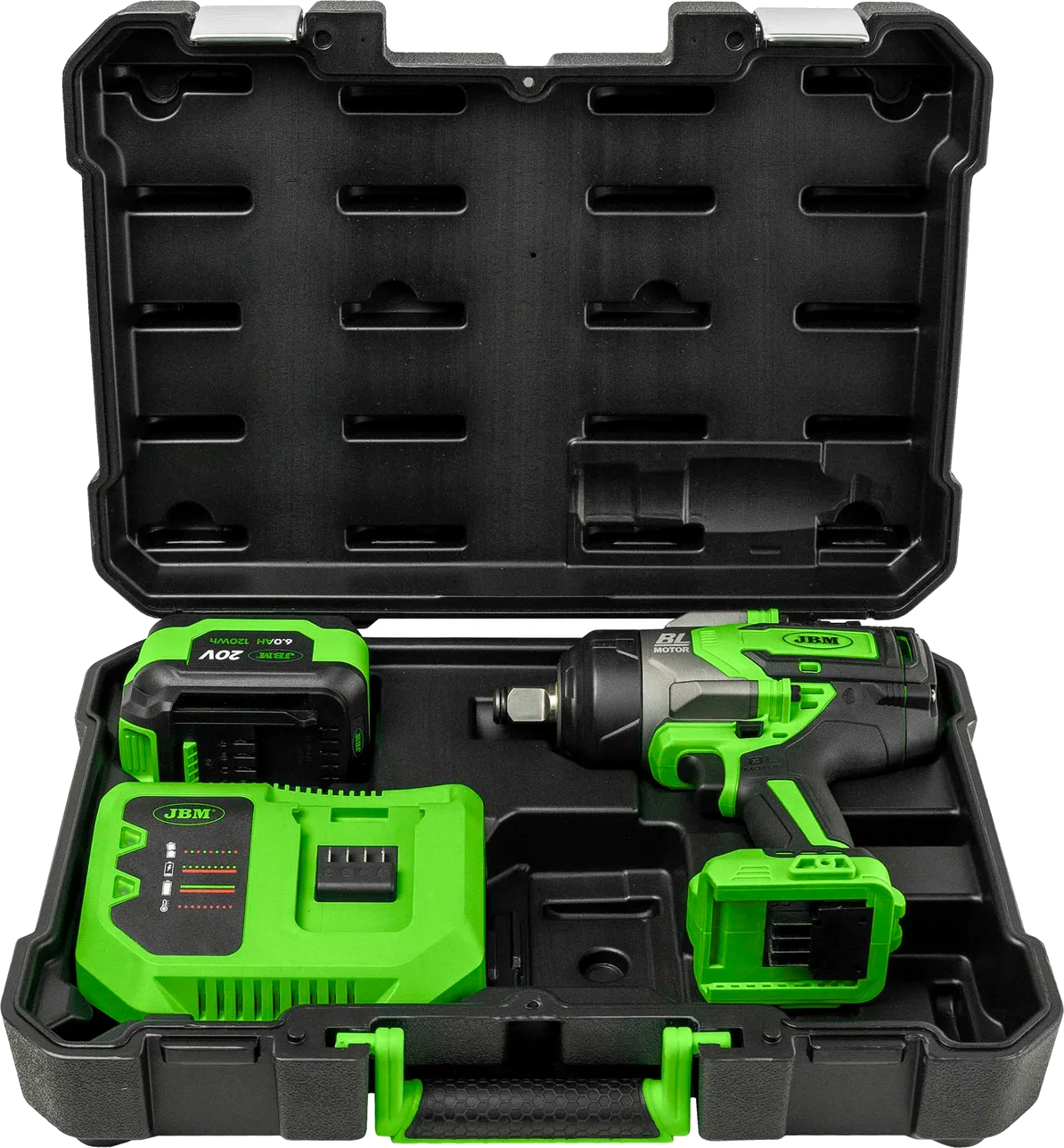 JBM Cordless Impact Wrench Kit 3/4 Inch, 1800 Nm, with Case