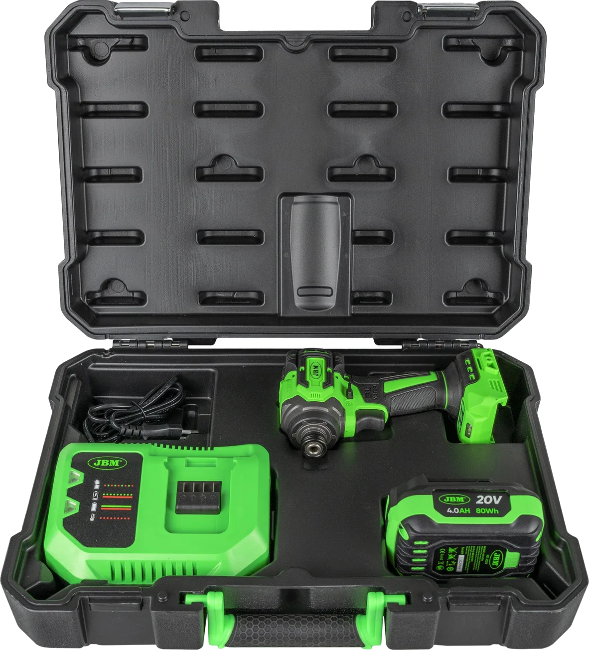 JBM Impact Driver Kit 1/4 Inch, 230 Nm, with Case and Batteries