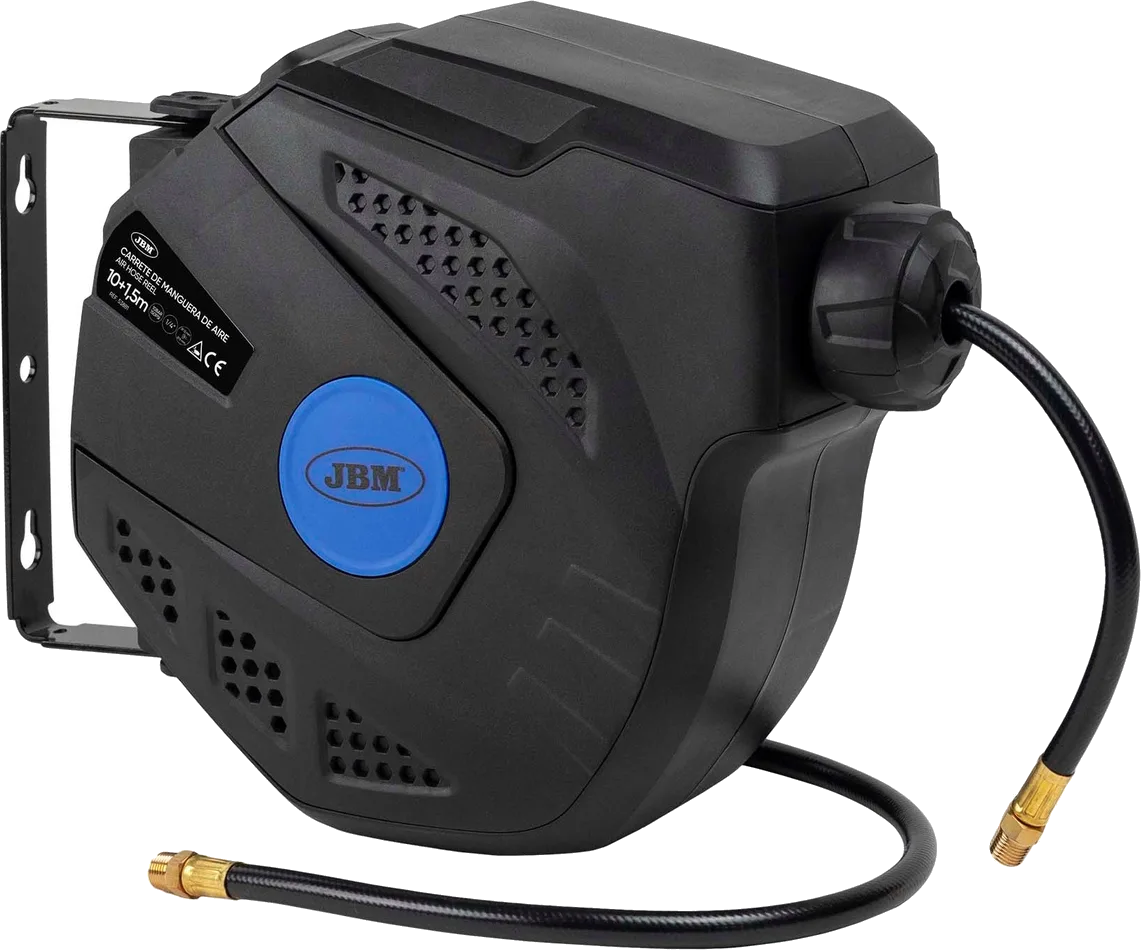 JBM Air Hose Reel with 10+1.5 m Hose, Blue