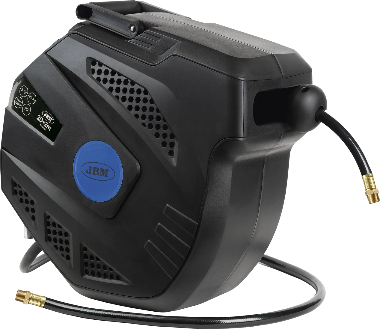 JBM Air Hose Reel with 20+2 m Hose, Blue
