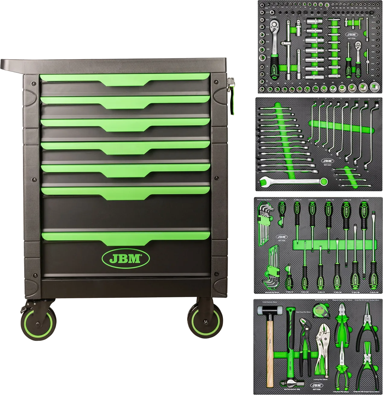 Tool Trolley with 7 Drawers and 172 Tools